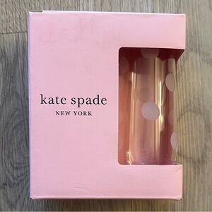 Kate Spade Pearl Place Etched Dot Stemless Lenox Wine Glasses Set Of 2 8oz